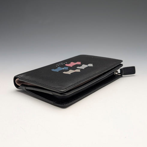 Radley London Black Cowhide Leather Bifold Wallet Scottish Terrier